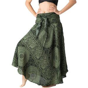 Long Skirts for Women Blossom Green